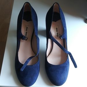 Miu Miu shoes suede glitter